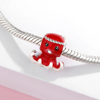 Wostu — breloques en argent sterling 925 pour conception de bracelets, bijoux de femmes, créatives, fruits de mer, sucrier, théière, pieuvre, perles fines, DIY, idée de cadeau