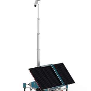 Smart <b>Solar</b> Cctv Light Tower <b>Solar</b> Mobile Customizable <b>Solar</b> <b>Camera</b> Trailer with LFP Battery for Job - Product Image 1