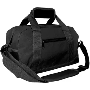 Factory Wholesale Custom multifunctional Polyester Travel Duffel Sports Gym Bag shoulder bag 14" Small Duffle Bag Two Toned Gym