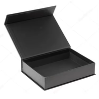Boîte en carton rigide noir sur mesure de haute qualité avec logo personnalisé, forme personnalisée, fermeture magnétique, matériaux recyclés, faite à la main, recyclable