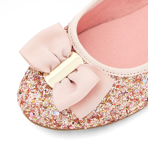 Della Principessa di modo Dell'arco di Scintillio Bambini Slip On Bambine Pattini di Vestito Ballerina Appartamenti - Product Image 4