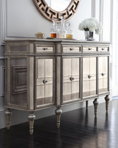 Modern Living Room Furniture extra Long <strong>Mirrored</strong> <strong>Sideboard</strong> - Product Image 4