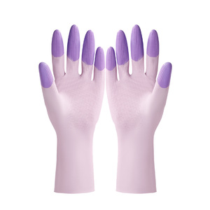 Latex Household <b>Gloves</b> Medium Thickness Waterproof Dish <b>Washing</b> Kitchen Use Smooth Texture - Product Image 5