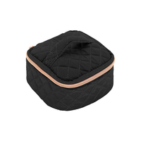Logo personnalisé sac à fermeture éclair bijoux cosmétique bouffant matelassé cordon portable boucle d'oreille collier boîte d'emballage
