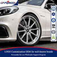 Prix d'usine en gros, jantes en alliage forgé argentées brossées de 20 pouces, 5x112, pour Mercedes-AMG C63 W205 berline de luxe
