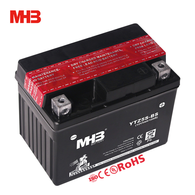 Mhb YTZ5S-BS Motorcycle Battery 12v5ah Maintenance-free Long Life Lead-acid Battery Motorcycle Battery Prices