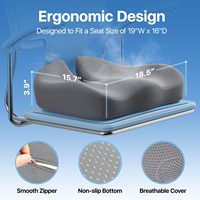 Coussin de chaise de bureau en mousse à mémoire de forme en U de qualité supérieure et ergonomique Coussin de siège anti-douleur pour sciatique et coccyx