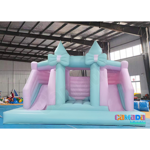 Nuova <span class=keywords><strong>casa</strong></span> gonfiabile di rimbalzo per interni/esterni blu chiaro di tendenza per ragazze principessa partito <span class=keywords><strong>arco</strong></span> Design castello gonfiabile a noleggio - Product Image 3