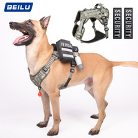 Harnais de poitrail tactique multifonctionnel en nylon anti-explosion pour chiens moyens/grands, modèle transfrontalier