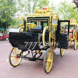 Koninklijke Zwarte Gouden Koets/Luxe Trouwwagen Kerst/Britse Prinsessenkoets - Product Image 2