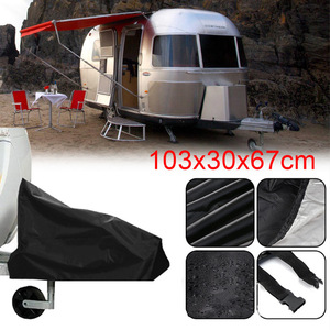 Housse anti-poussière pour attelage de camping-car et caravane, noir, vert et gris - Product Image 3