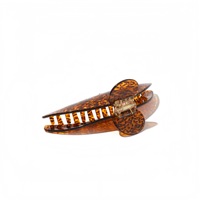 Pince à cheveux en acétate de style européen et américain Liwu, 13,5 cm, taille extra large, motif rayures simples, haute qualité