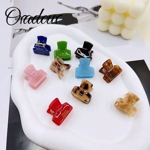 Oradour กิ๊บหนีบผมอะซิเตททำมือแบบสั่งทำกันน้ำทนทานเครื่องประดับผมทรงสี่เหลี่ยมผืนผ้าขนาดเล็กสำหรับผู้หญิง - Product Image 1