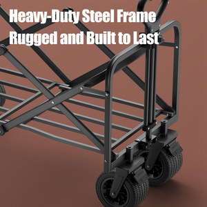 टक्सिन फोल्डेबल पोर्टेबल ऑल-टेल्स व्हील्ड समुद्र तट कार्ट टिकाऊ बहु-कार्य जाल संरचना के साथ बड़ी क्षमता गाड़ी - Product Image 3