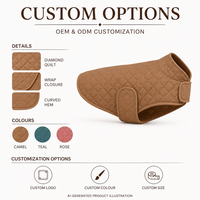 Gilet matelassé en losanges pour chien, vêtements pour animaux de compagnie, vêtements pour animaux OEM, gilet sans manches coupe-vent et chaud pour animaux de compagnie
