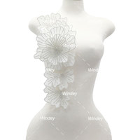 Vintage mariage mariée grand cristal coloré Applique Patch 3D fleur strass broche pour femme robes robe de bal