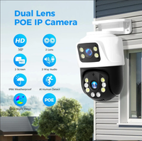 Kit de Fabricación de CCTV IP de 16 Canales 3MP+3MP, Sistema de Cámara de Seguridad PTZ para Exteriores con Visión Nocturna en Color, Tarjeta SD, POE, Pantalla Dual y Cableado