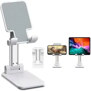 Cell Phone Stand for Angle Height Adjustable Desk Sturdy Aluminum Metal Phone Holder for iPhone for Ipad Mobile Phone