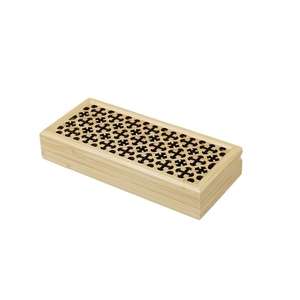 Caja de Almacenamiento de Bambú Ecológica de Lujo con Tapa Abatible y Diseño Hueco DS, con Acabado Delicado - Caja de Regalo para Vino y Manualidades - Product Image 4