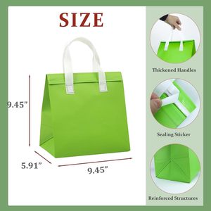 Custom Print logo Lunch Cooler Bag Thermal Lunch Food Delivery Tote Bag Simple and New Fashion Lunch Bag Insulated for Ice Cream - Product Image 4