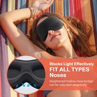 Masque pour les yeux 3d Masque pour les yeux de nuit 3d Block Out Light Soft Comfort mousse à mémoire de forme avec œillets profilés