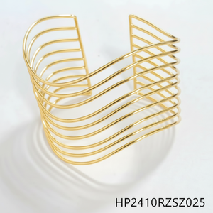 Braccialetto di moda regolabile in acciaio inossidabile per donne di Design elegante per feste o abbigliamento Casual - Product Image 1