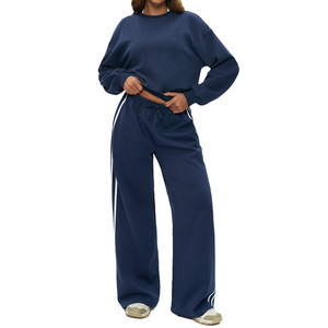 Completo Sportivo Casual Autunno Inverno a Righe <span class=keywords><strong>in</strong></span> 100% <span class=keywords><strong>Poliestere</strong></span> Eco-Friendly, Comodo e alla Moda - TZ4506 - Product Image 1