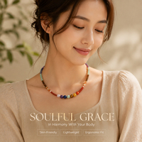 Collier de perles rondelles sept chakras avec chaîne dorée et perles d'accentuation, collier énergétique en cristal de guérison, vente en gros