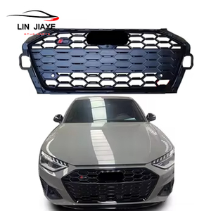 Grille avant automatique de haute qualité pour <span class=keywords><strong>Audi</strong></span> <span class=keywords><strong>A4</strong></span> S4 mise à niveau vers 2020-2021 S4 argent brillant noir cadre pare-chocs Grille ABS matériel - Product Image 6