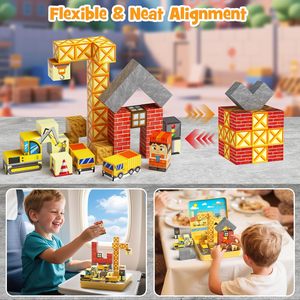 <strong>Mini</strong> 50PCS Magnetic <strong>Building</strong> <strong>Blocks</strong> for Kids STEM Educational Portable <strong>Iron</strong> Storage Box Construction Style <strong>Toys</strong> - Product Image 3