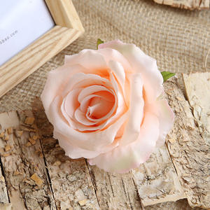 S0211 vente en gros de fleurs murales de mariage, accessoires photo bon marché, petite tête de <span class=keywords><strong>rose</strong></span> artificielle pour décoration murale - Product Image 3