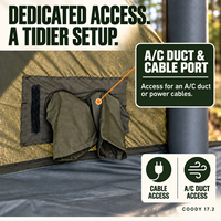 Tente gonflable Coody Familia 17.2 Air - Tente de camping gonflable verte pour l'extérieur, tente familiale, tentes familiales gonflables pour le camping