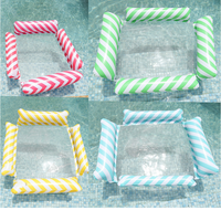 Flotador de Piscina Plegable de Plástico, Silla de Agua de Cuatro Tubos, Hamaca Inflable para Nadar, Colchón Flotante, Éxito de Ventas de Verano