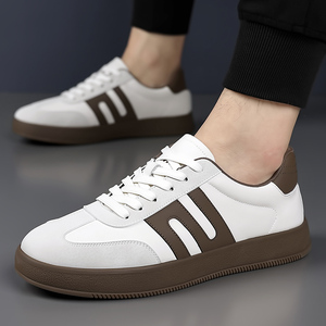 Chaussures de Skateboard Blanches Tendance pour Hommes – Style Streetwear Personnalisé avec Lacets – Confortables pour la Marche – Offre Spéciale - Product Image 4