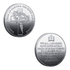 Иисус монеты позолоченные, серебряные, памятные значки, сувенирная монета, коллекционный подарок - Product Image 6