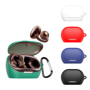 ซิลิโคนอ่อนนุ่มป้องกันเต็มรูปแบบเคสกล่องชาร์จหูฟังฝาครอบหูฟังสำหรับเจบีแอล ซาวด์เกียร์ คลิปพร้อมคาราไบเนอร์ - Product Image 1