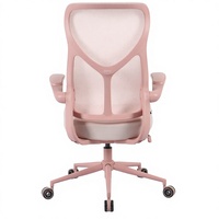 Chaise de bureau ergonomique Henglin Red Goddess pour filles, réglable en hauteur, confortable, non pliable, pour une utilisation prolongée à domicile