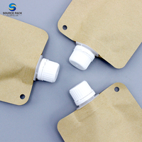 Fourniture de la Chine Emballage imprimé écologique Remplissage personnalisé Pochette à bec en papier kraft liquide avec bec verseur