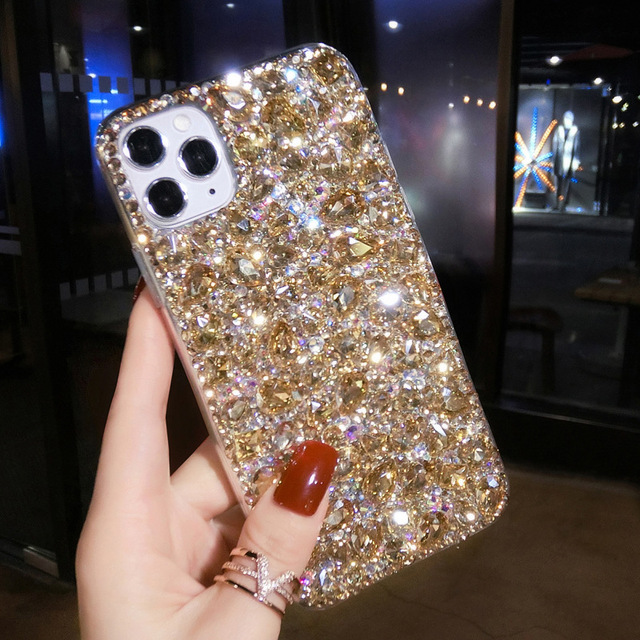 Sparkling Rhinestone Full Diamonds Phone Case for iPhone 17 Pro Max 16 15 Women Girls Back Cover