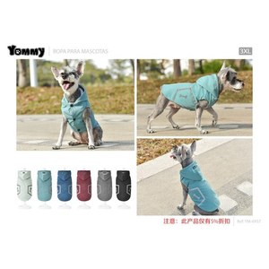 Impermeable para Perros Yommy con Tira Reflectante, Resistente al Agua, para Perros Pequeños y Medianos, Uso en Exteriores - Product Image 2
