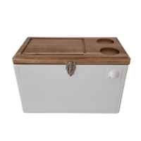 Glacière isotherme en bois 10L/15L/20L/30L/40L/50L avec poignées pour la plage et la natation