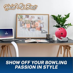 Soporte para Bola de Bolos Hold My Ball, Duradero, Antideslizante, Diseño Elegante Tallado a Mano, Plástico Blanco, Madera, No Requiere Ensamblaje - Product Image 4