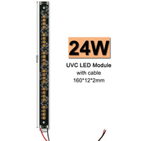 Module de puce LED UVC 160*12*2mm DC 24V, lumière 275nm 285nm 24W, module de bande LED UV PCBA