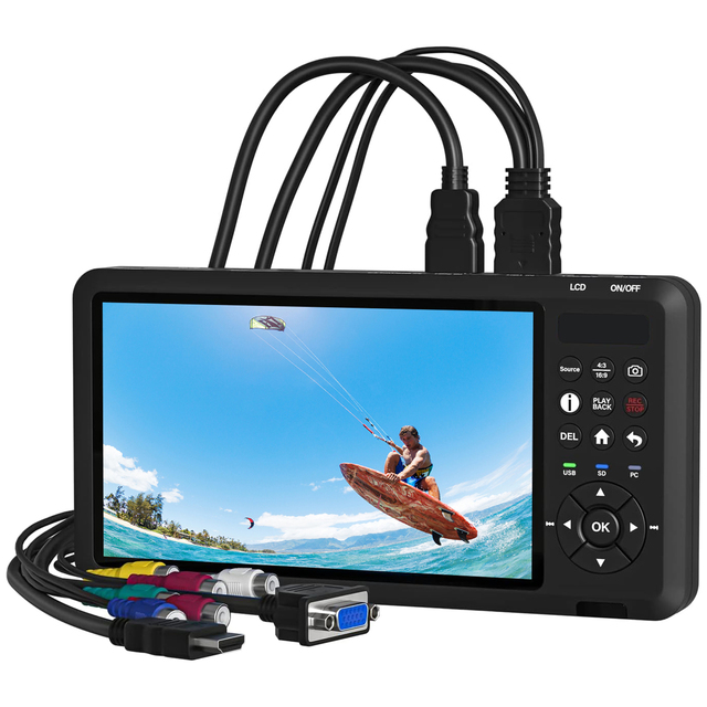 URay Tech 4K30 HDMI VGA CVBS YPbPr Video Recorder Box 4K Digital Video Recorder for Camera Endoscope Game Video Recording