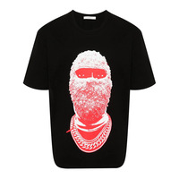 Herren Oversize T-Shirt Streetwear mit Charakter-Print Grafik-Tee 100% Baumwolle Schwergewicht Kurzarm Hip-Hop Kubanische Kette Atmungsaktiv