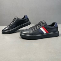 Nouvelles chaussures blanches décontractées pour hommes en cuir quatre saisons avec impression personnalisée