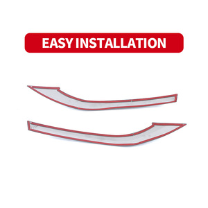 Accesorios externos cromados de acero inoxidable automotriz adecuados para Tesla 2021 MODELO <span class=keywords><strong>Y</strong></span> tira decorativa de luz antiniebla delantera - Product Image 6