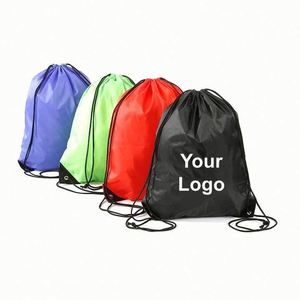 Bolsa Deportiva Plegable de Poliéster Ecológico Impermeable para Hombre y Mujer, con Logotipo Personalizado, Bolsillo con Cordón, Promocional - Product Image 1