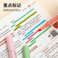 Lot de 4 surligneurs Macaron Pastel pour le soin des yeux, doux, sans bavure, pointe biseautée, fluorescent, esthétique, pour journal et étudiants