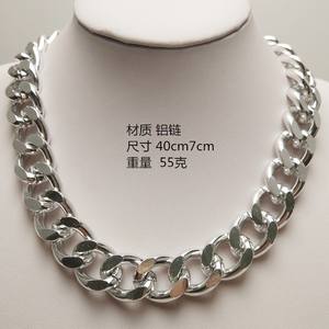 <b>Chunky</b> Chain <b>Necklace</b> 40cm 7cm Aluminum Women's Clavicle Chain Daily Wear Fashion Jewelry - Product Image 1